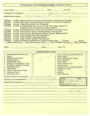Structural Inspection Request Form
