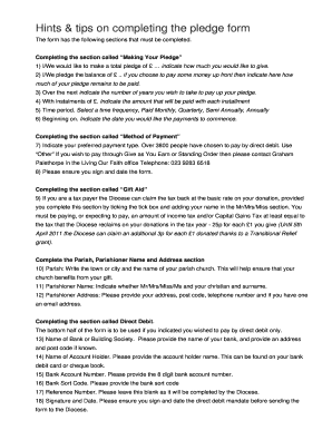 Church Pledge Form
