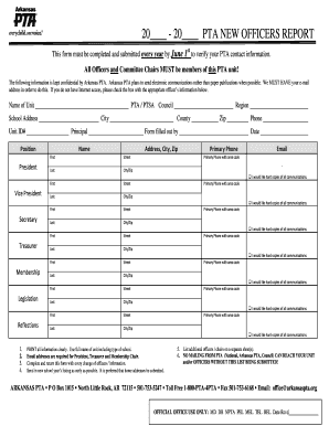 PTA New Officers Report