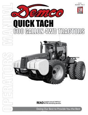 Demco Tractor Mounted Tanks Warranty Registration