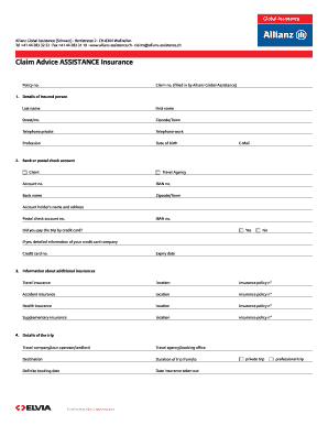 Allianz Global Assistance Schadensmeldung