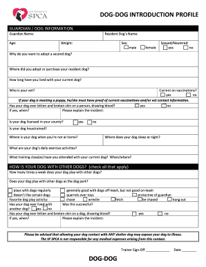 Dog Adoption Second Dog Profile