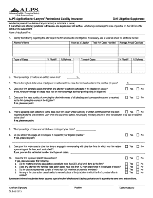 ALPS Civil Litigation Supplement