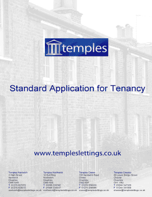 UK Tenancy Application Form