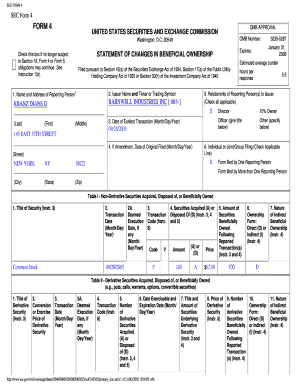 SEC Form 4 Statement of Changes in Beneficial Ownership