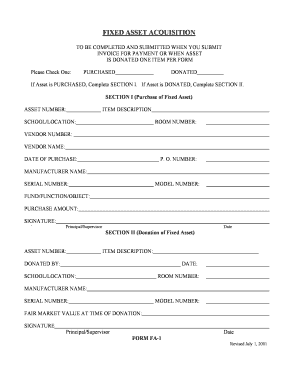 FIXED ASSET ACQUISITION - Columbus Municipal School District