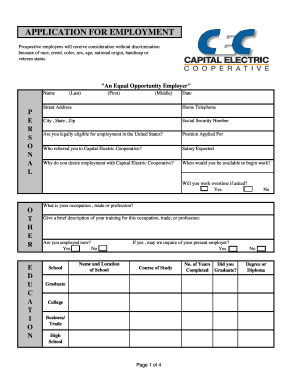 Application for Employment