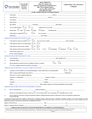 Health Insurance Claim Form