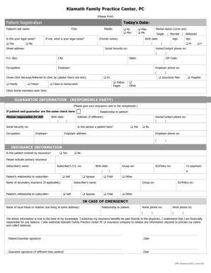 Patient Registration Form