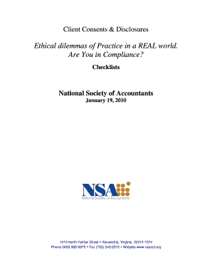 Client Consents & Disclosures Checklist