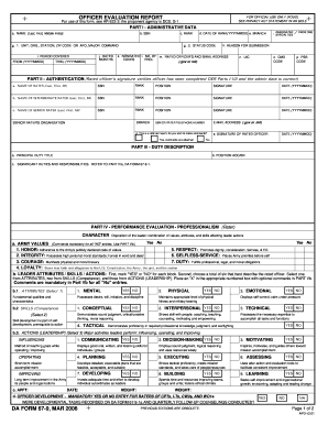 Officer Evaluation Report