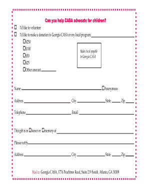 Georgia CASA Donation Form