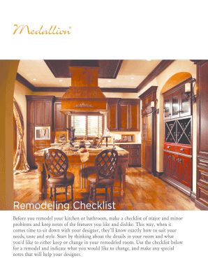 Remodeling Checklist