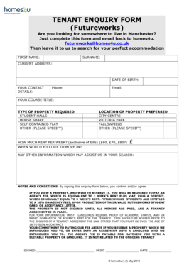 Tenant Enquiry Form