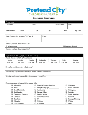 Volunteer Application Form