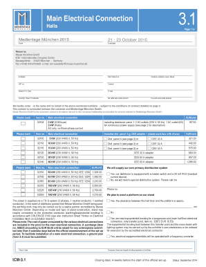 We hereby order in the name and on behalf of of the abovementioned exhibitor subject to the conditions of contract page 3