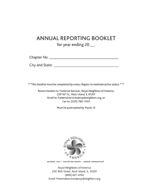 Royal Neighbors Annual Financial Statement