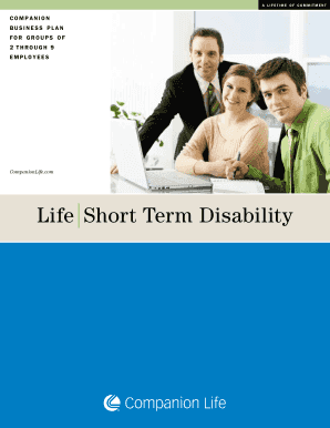 Companion Life Short Term Disability Business Plan