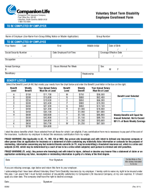 Voluntary Short Term Disability Enrollment Form