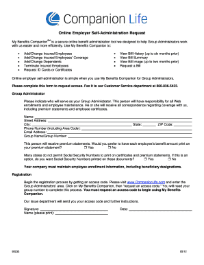 Employer Self-Administration Request Form