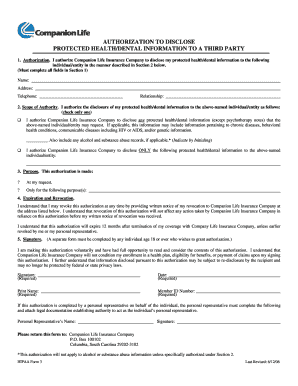 Authorization to Disclose Protected Health Information
