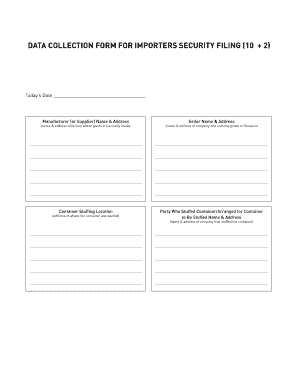 Importer Security Filing Form