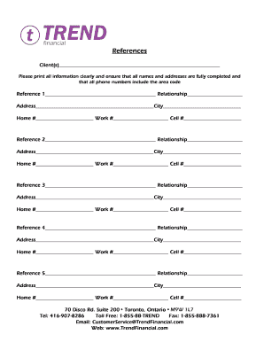 Reference Form