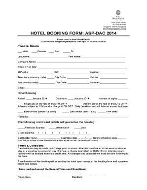 Hotel Booking Form