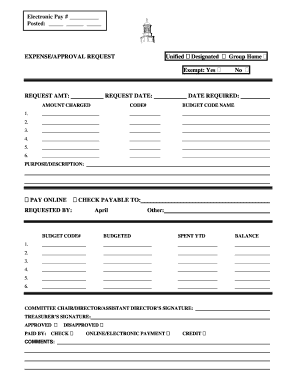 Expense Approval Request Form