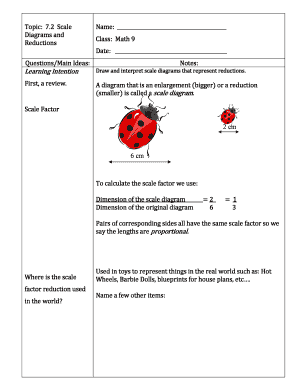 Math 9 Scale Diagram Worksheet