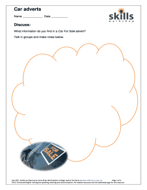 Car For Sale Advert Template