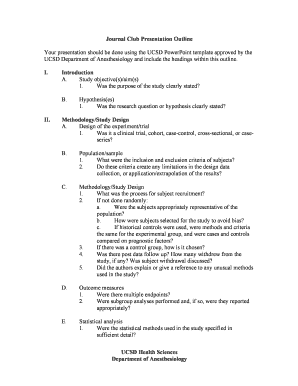 journal club presentation outline