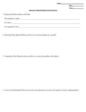 Alternative Method Problem Solving Write-Up
