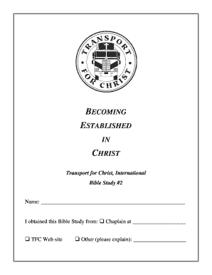 Bible Study Guide: Becoming Established in Christ