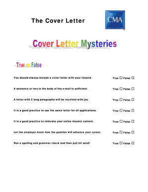 Cover Letter Guidelines