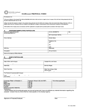 MaidAssure Proposal Form