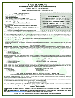 Travel Guard Student Assist Enrollment Form