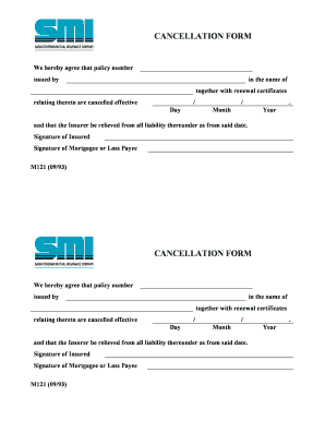 Cancellation Form