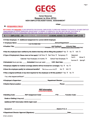Request to Hire Form