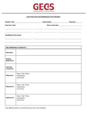 Job Posting Recommendation Report