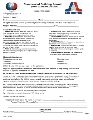 Commercial Building Permit Application
