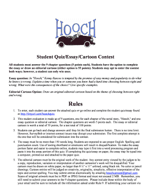 Student Quiz/Essay/Cartoon Contest