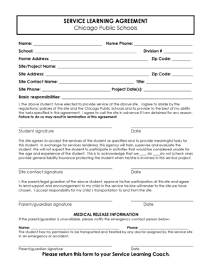 Service Learning Agreement