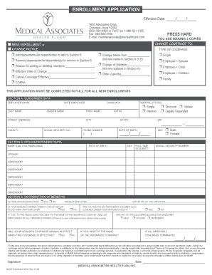 Health Insurance Enrollment Application