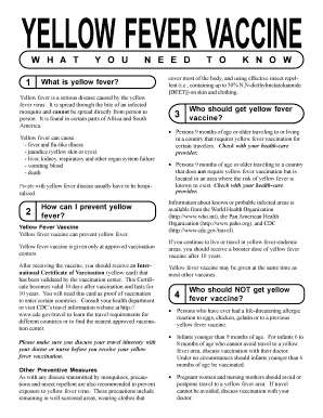 Yellow Fever Vaccine Consent Form