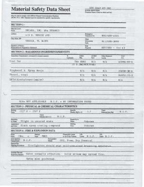 Material Safety Data Sheet EPO COAT CT-100
