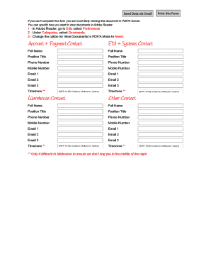 Employee Contact Information Form