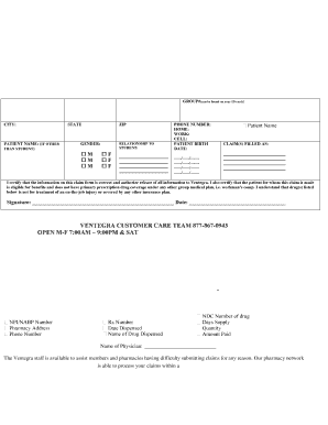 UC SHIP Prescription Paper Claim Form