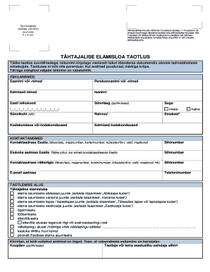 Temporary Residence Permit Application