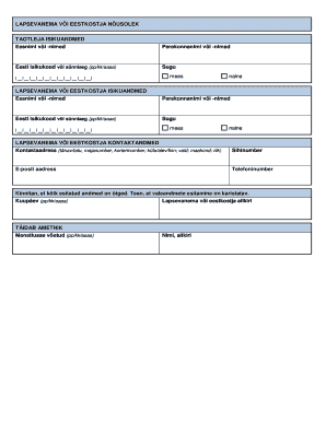 Child Custody or Guardian Consent Form